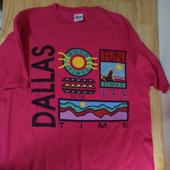 Vintage 80s Dallas Fun Times Good Times T-Shirt - Picture 2 of 9